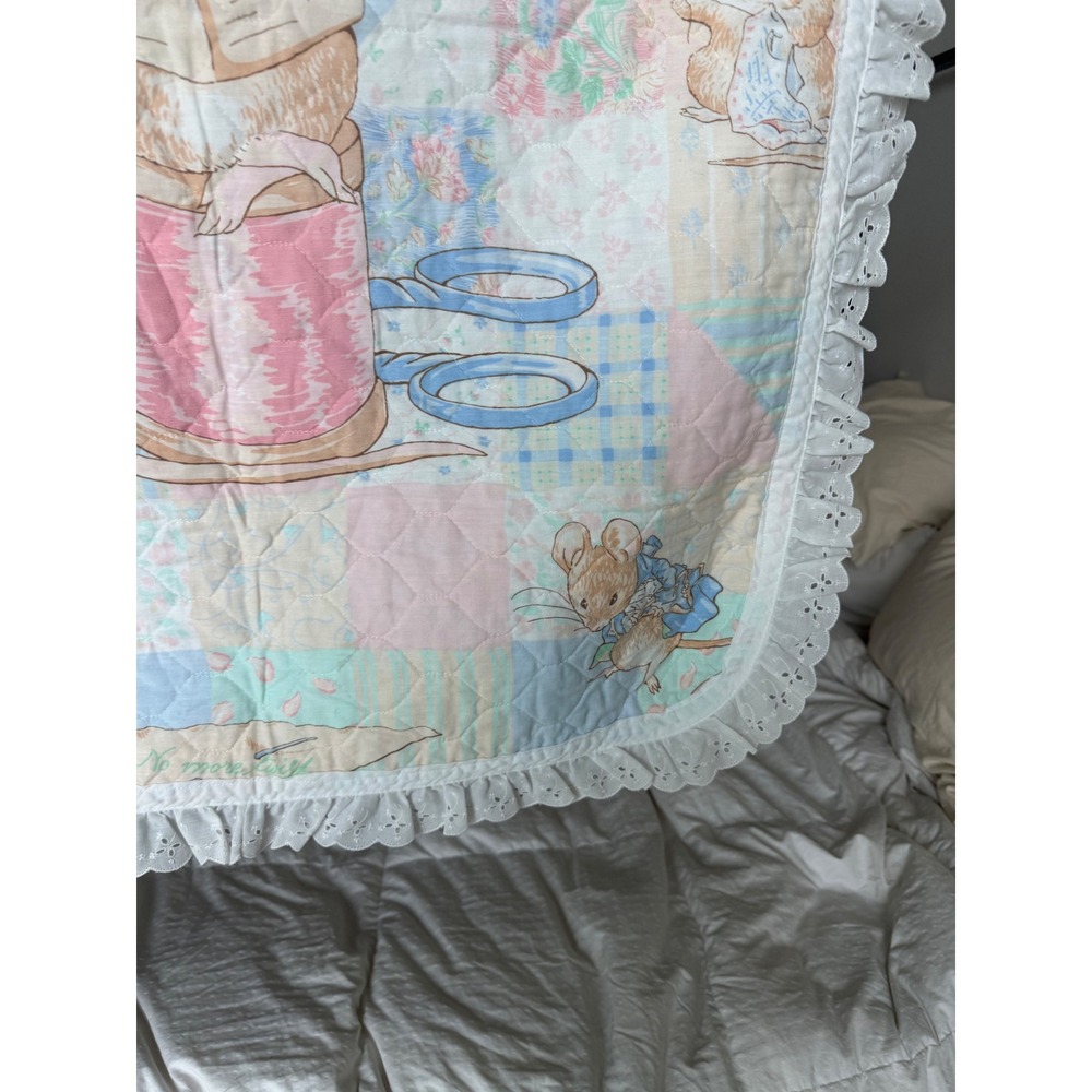 Vintage Peter Rabbit Print Baby Quilt - Picture 11 of 15